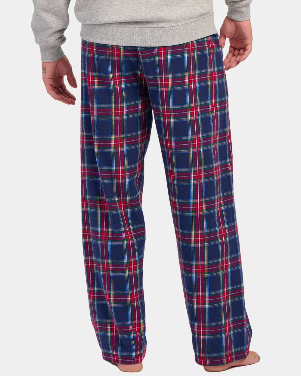 Men's Harley Flannel Pants - OnModelBack - B13203411 - Yuletide Plaid