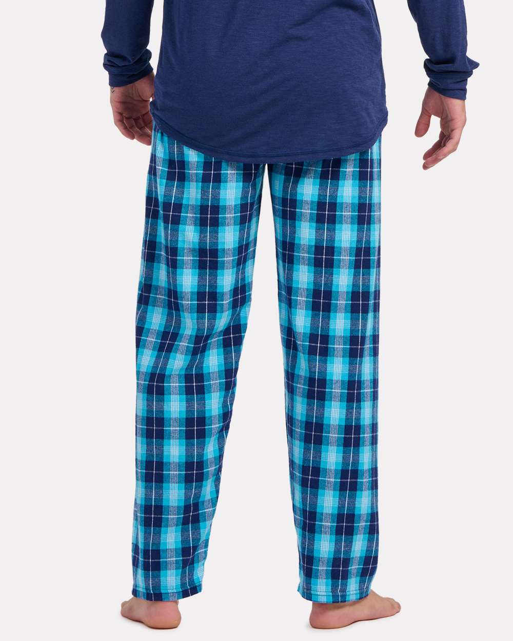 Men's Harley Flannel Pants - OnModelBack - B13203421 - Snow Plaid