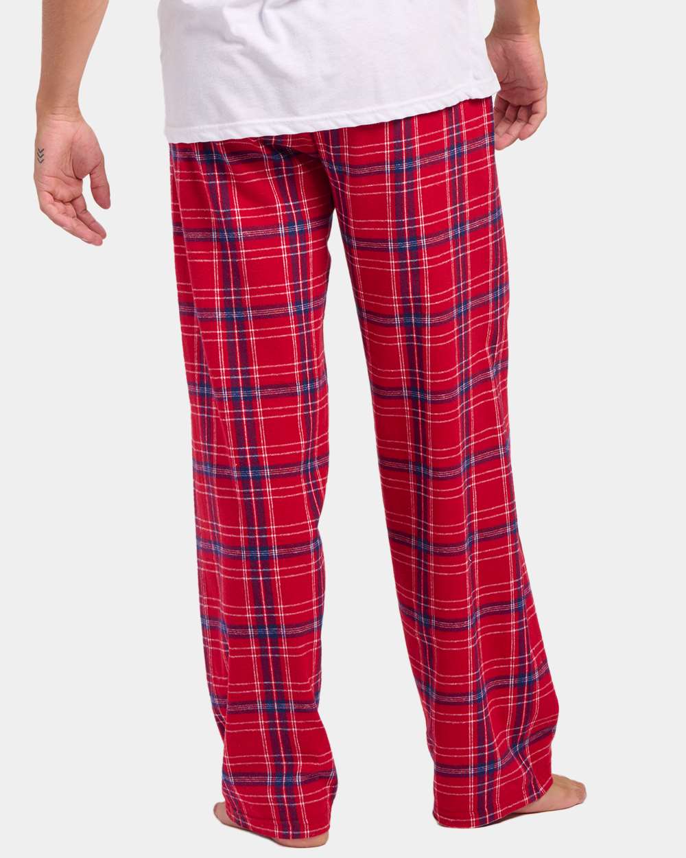 Men's Harley Flannel Pants - OnModelBack - B13203451 - Brick Red Kingston