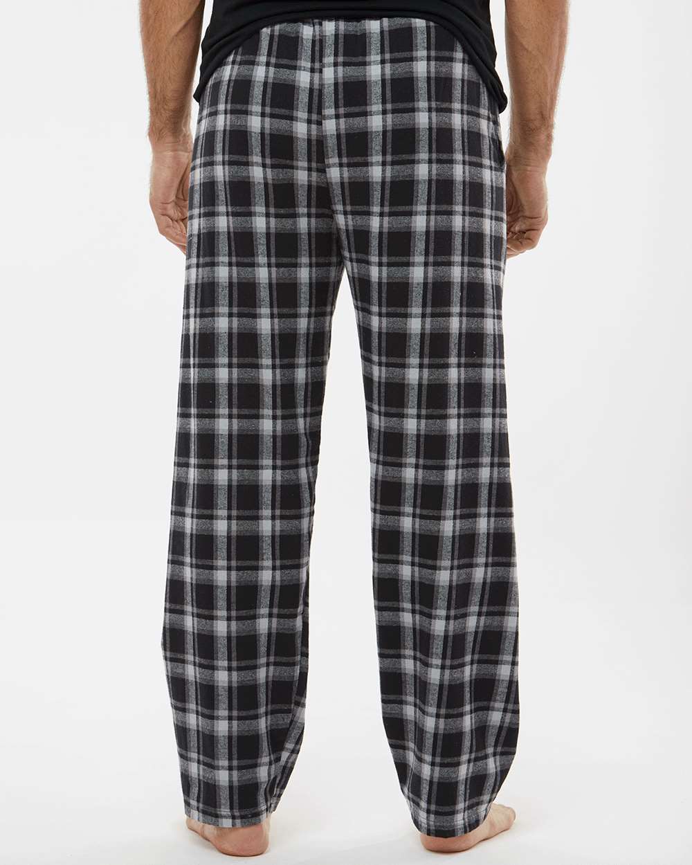Men's Harley Flannel Pants - OnModelBack - B13203501 - Heritage Black Plaid