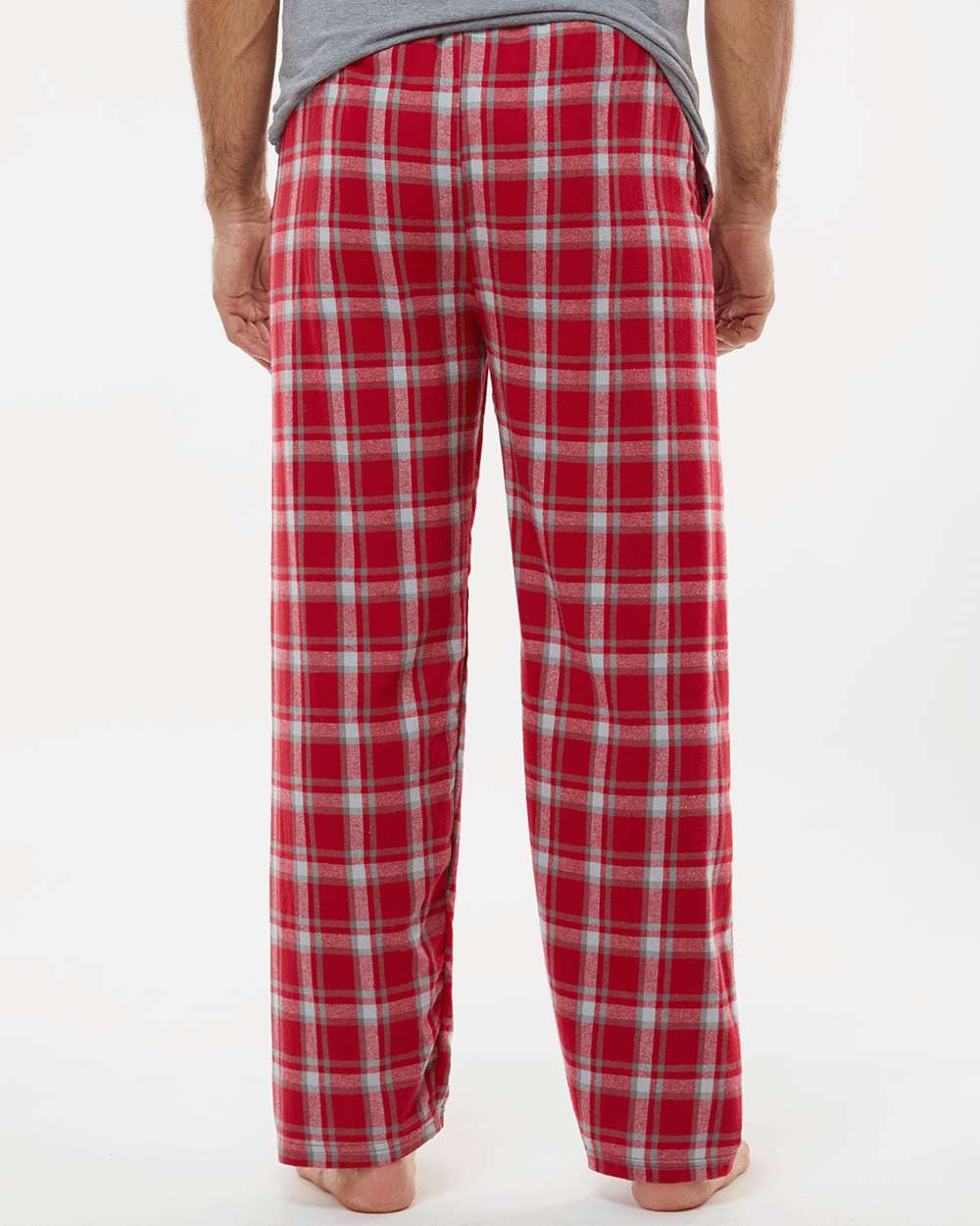 Men's Harley Flannel Pants - OnModelBack - B13203531 - Heritage Garnet Plaid