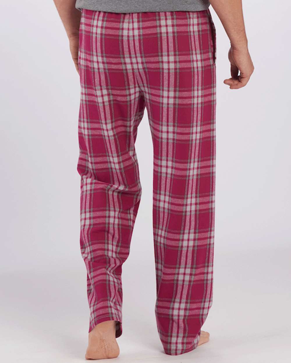 Men's Harley Flannel Pants - OnModelBack - B13203676 - Orchid Metro Plaid