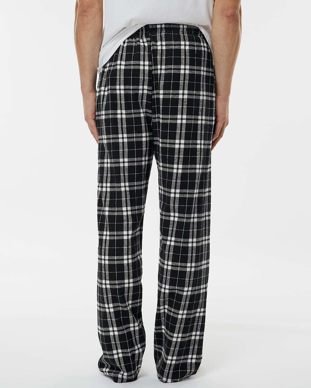 Men's Harley Flannel Pants - OnModelBack - B13203931 - Black/ White