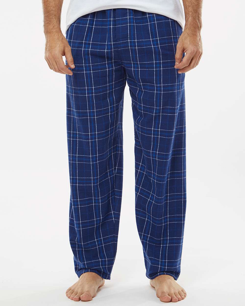 Men's Harley Flannel Pants - OnModelFront - B13203121 - Navy Field Day Plaid