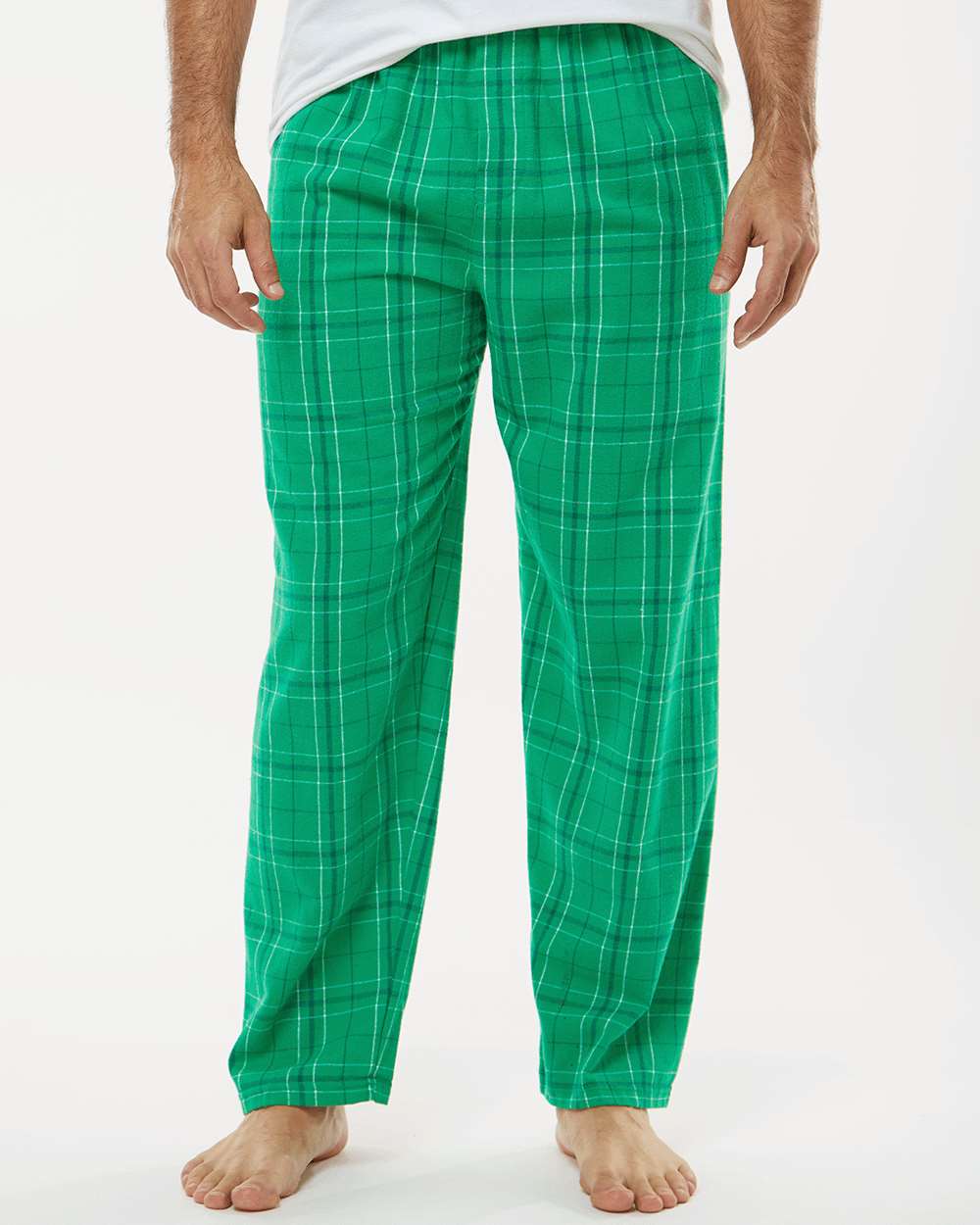 Men's Harley Flannel Pants - OnModelFront - B13203171 - Kelly Field Day Plaid