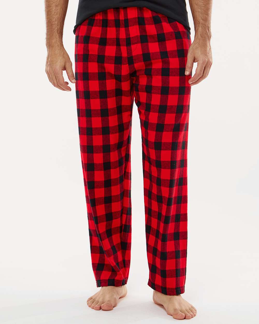 Men's Harley Flannel Pants - OnModelFront - B13203181 - Red/ Black Buffalo