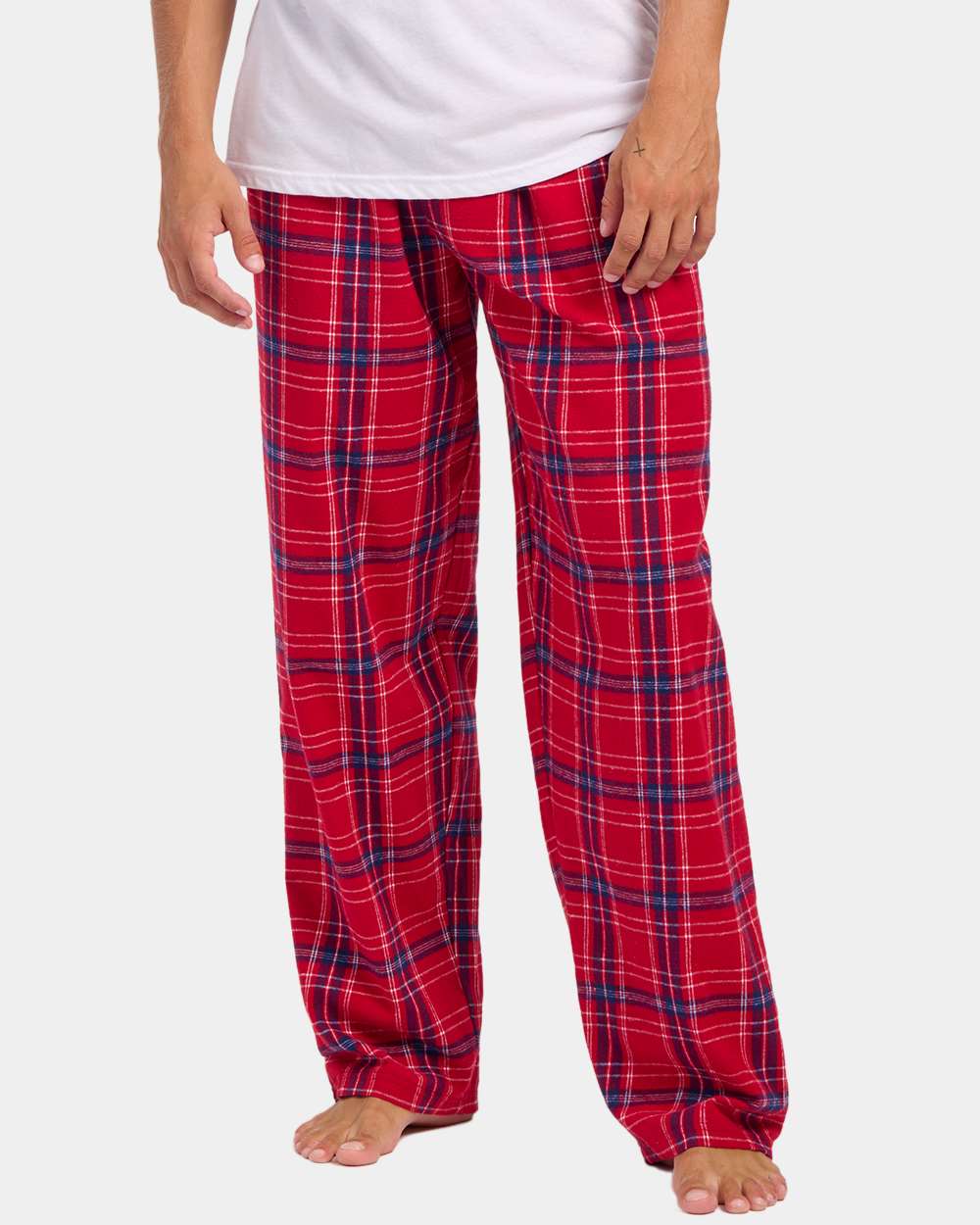 Men's Harley Flannel Pants - OnModelFront - B13203451 - Brick Red Kingston