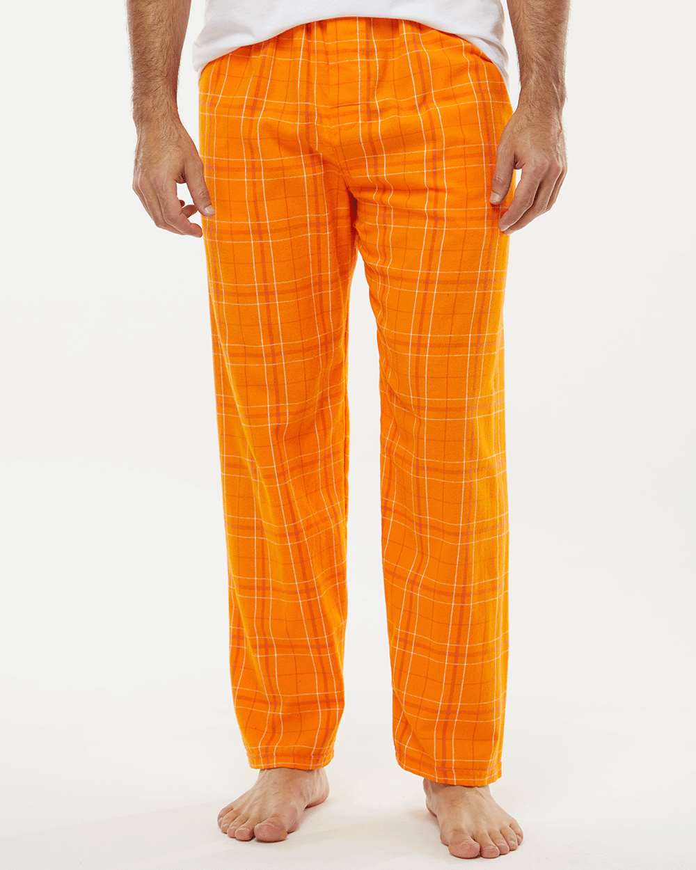 Men's Harley Flannel Pants - OnModelFront - B13203661 - Orange Field Day Plaid