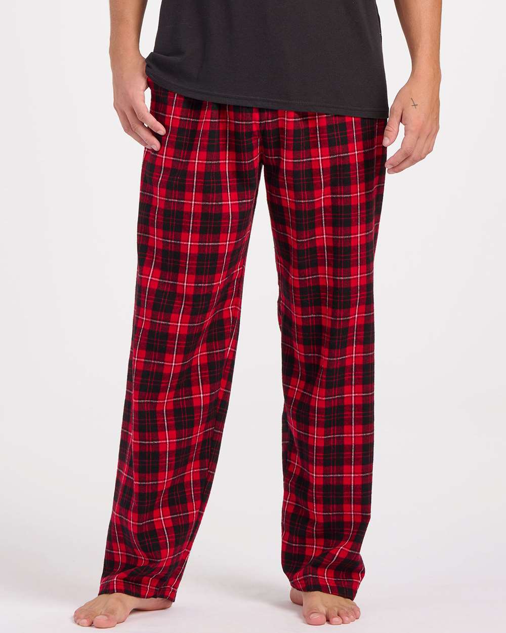 Men's Harley Flannel Pants - OnModelFront - B13203711 - Red/ Black Plaid