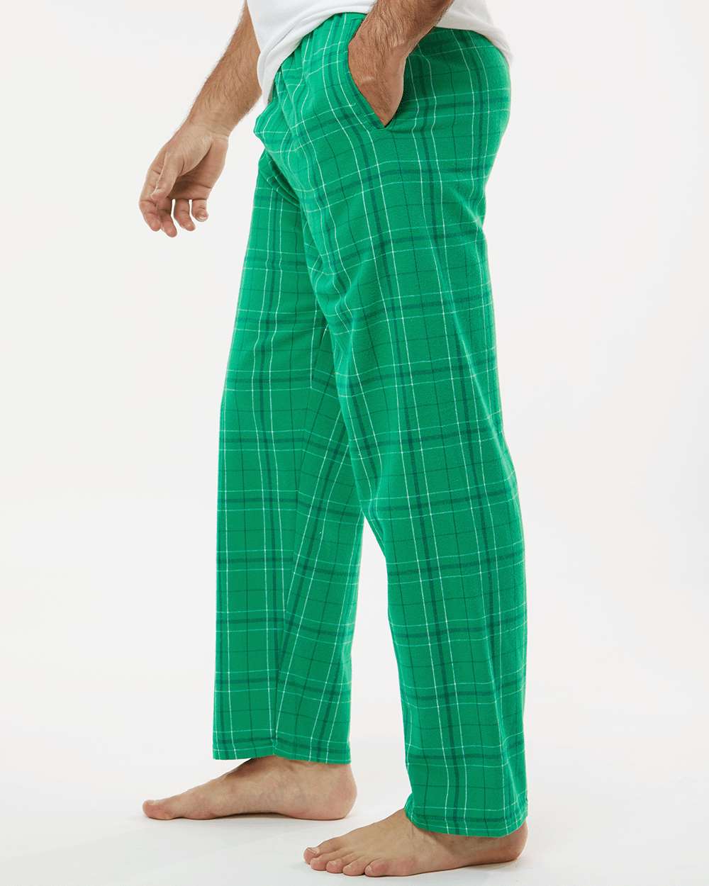 Men's Harley Flannel Pants - OnModelSide - B13203171 - Kelly Field Day Plaid