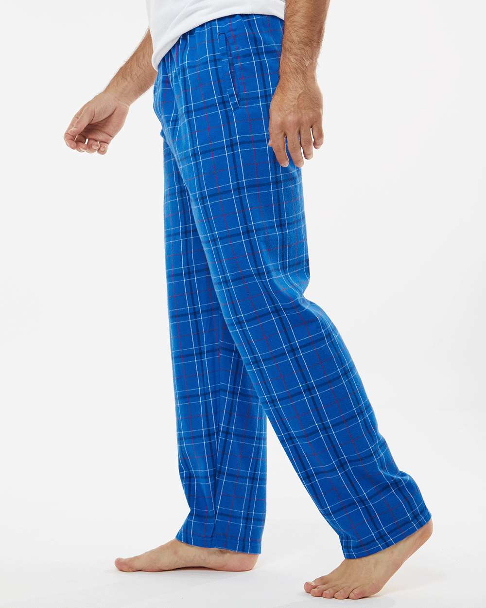 Men's Harley Flannel Pants - OnModelSide - B13203191 - Royal Field Day Plaid