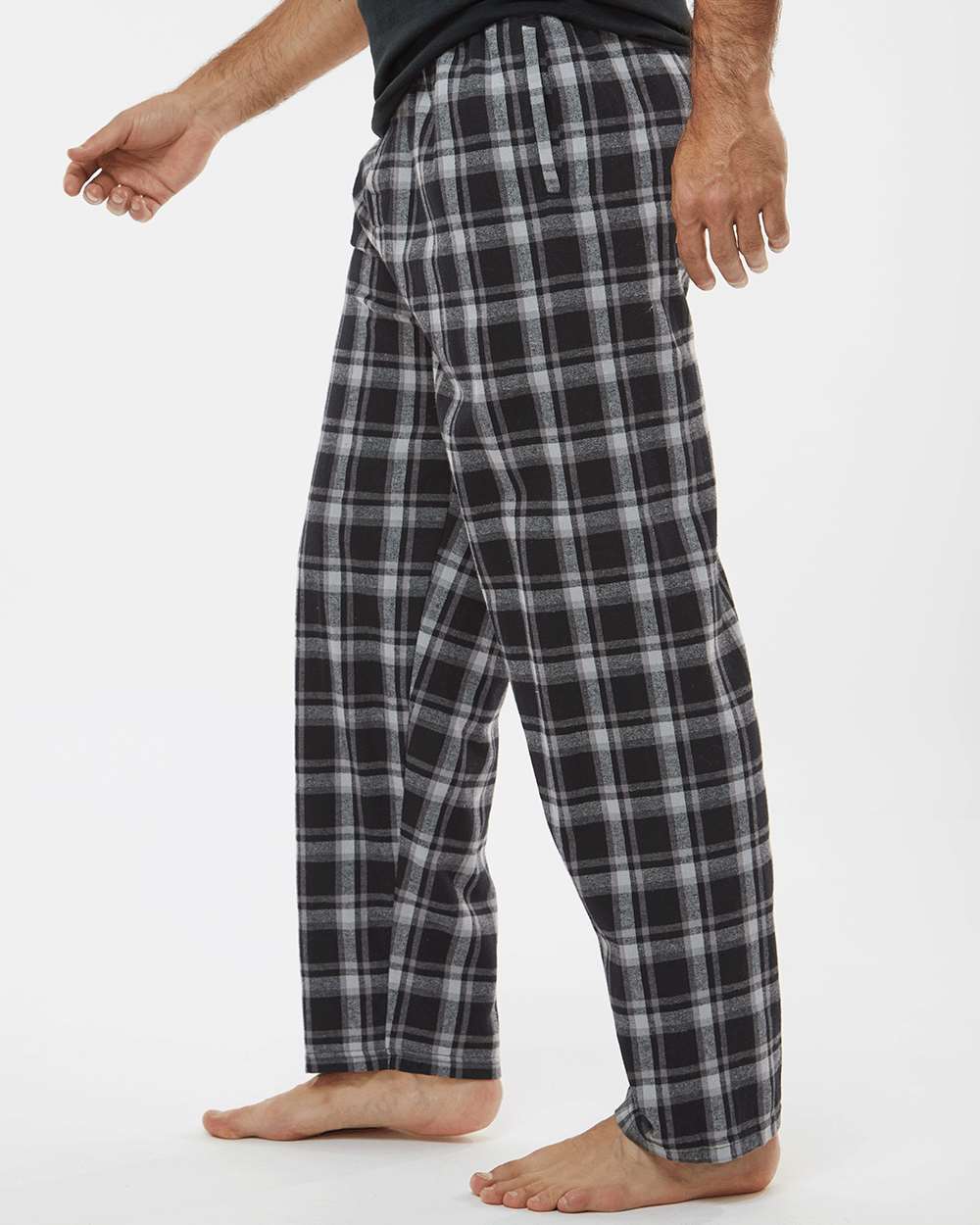 Men's Harley Flannel Pants - OnModelSide - B13203501 - Heritage Black Plaid