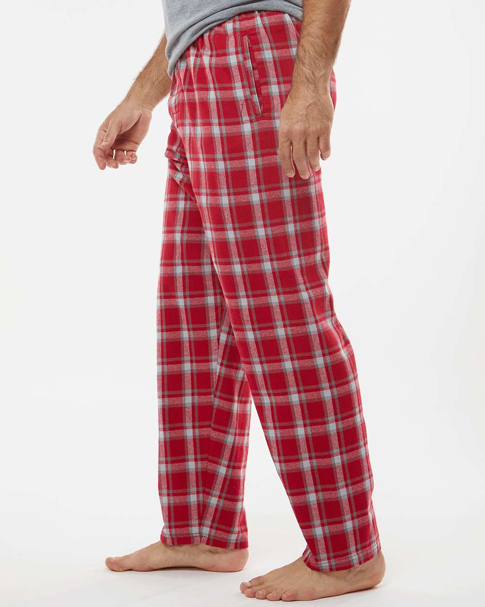 Men's Harley Flannel Pants - OnModelSide - B13203531 - Heritage Garnet Plaid