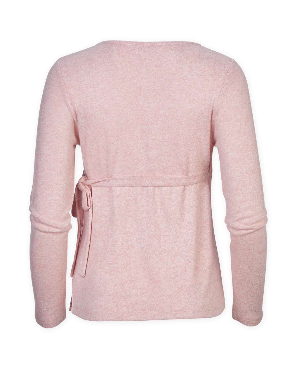 Women's Cuddle Wrap Top - Back - B13303301 - Blush Heather