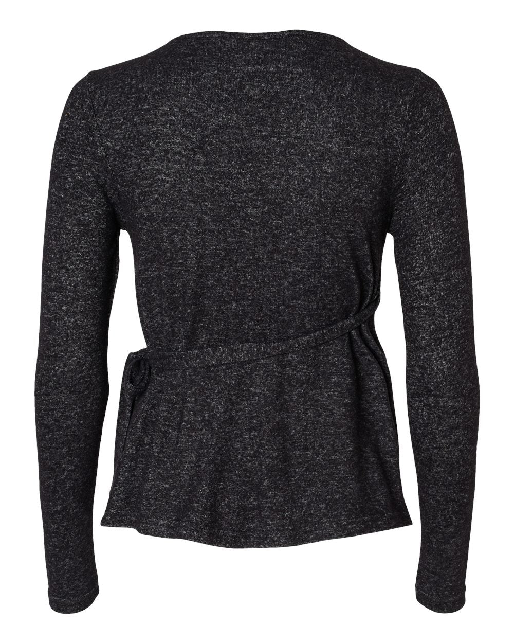 Women's Cuddle Wrap Top - Back - B13303501 - Black Heather