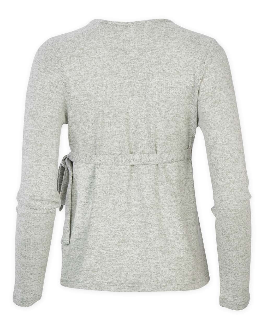Women's Cuddle Wrap Top - Back - B13303541 - Sage Heather