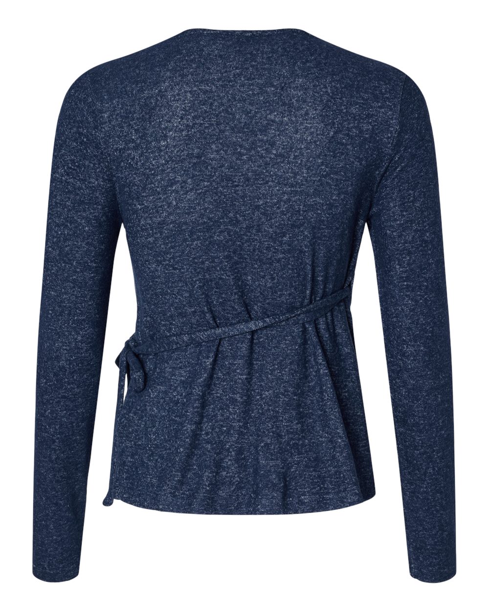 Women's Cuddle Wrap Top - Back - B13303751 - Navy Heather