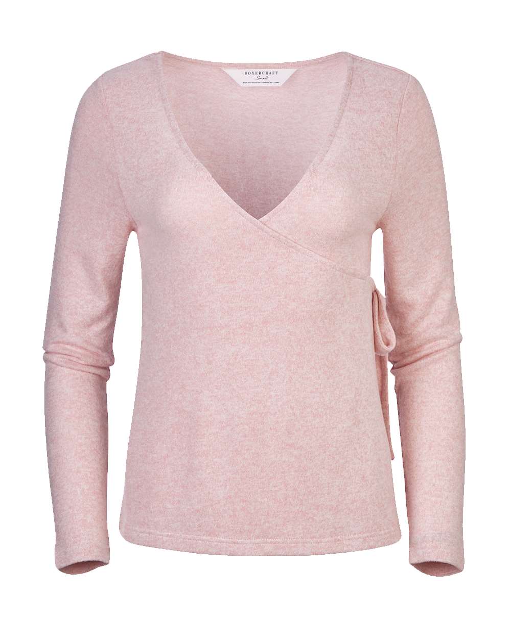 Women's Cuddle Wrap Top - Front - B13303301 - Blush Heather