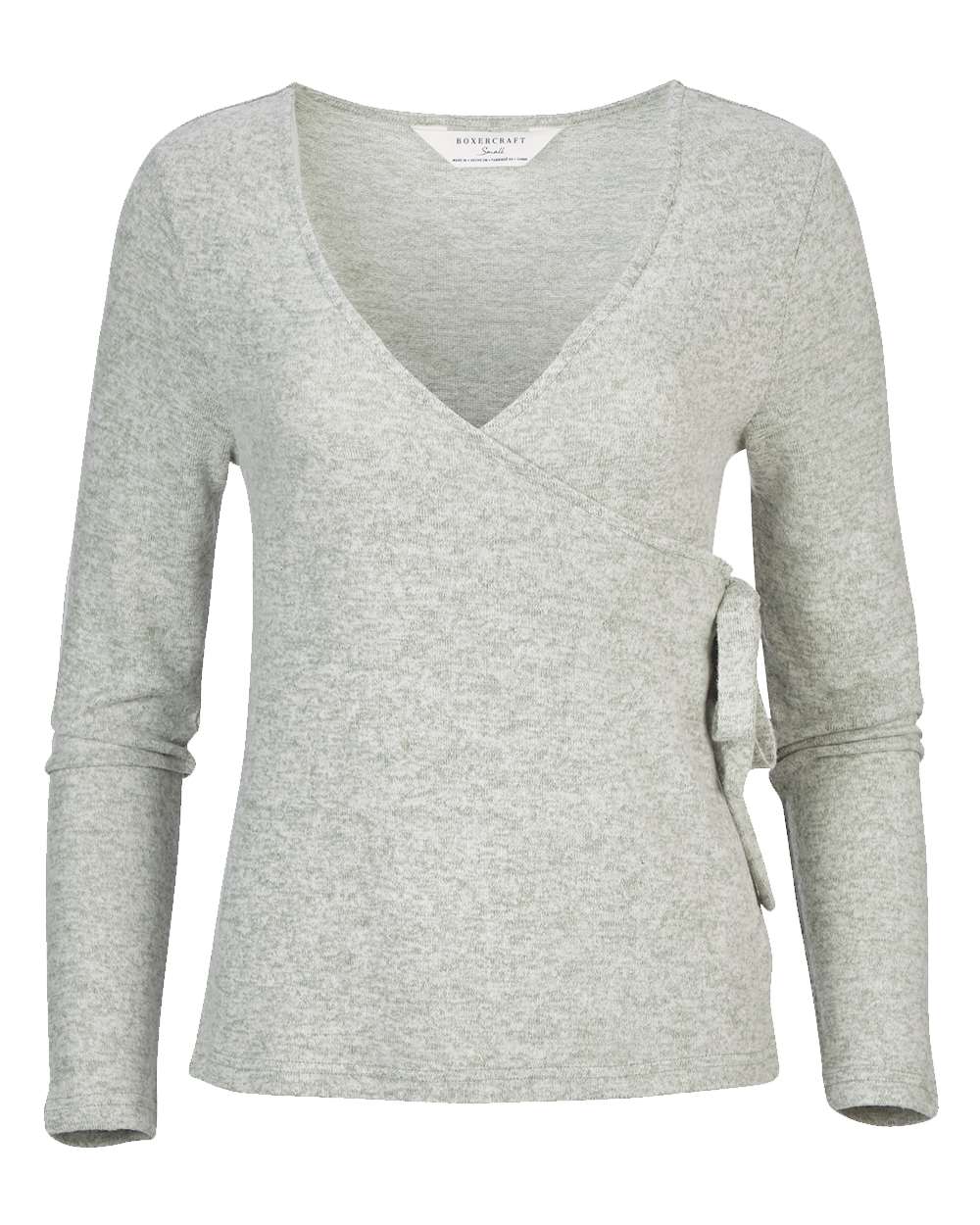 Women's Cuddle Wrap Top - Front - B13303541 - Sage Heather