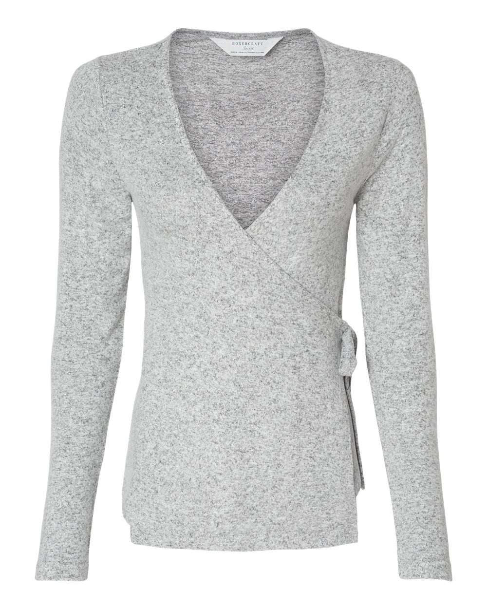 Women's Cuddle Wrap Top - Front - B13303591 - Oxford Heather