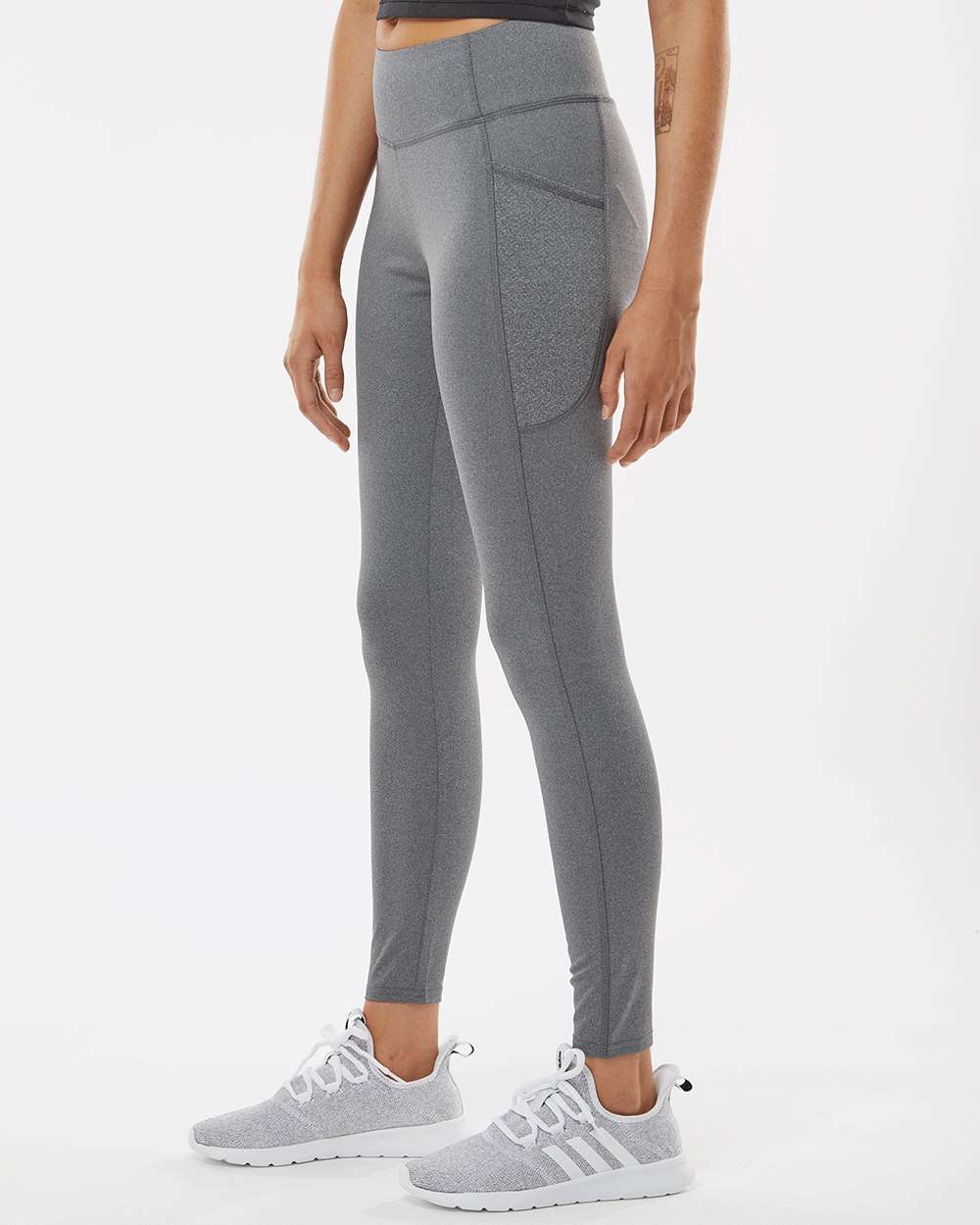 Women's Luna Leggings - OnModelSide - B14303591 - Slate Heather