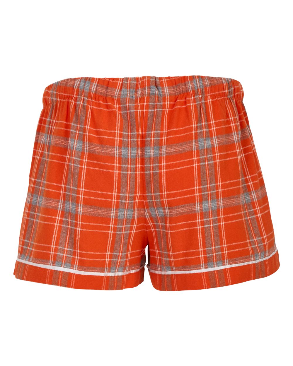 Women's Flannel Shorts - Back - B14403571 - Burnt Orange Kingston Plaid