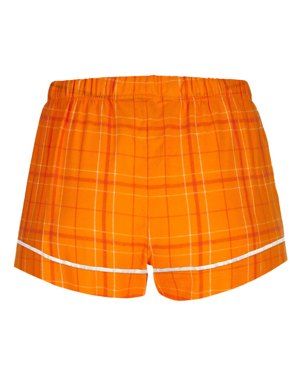 Women's Flannel Shorts - Back - B14403661 - Orange Field Day Plaid