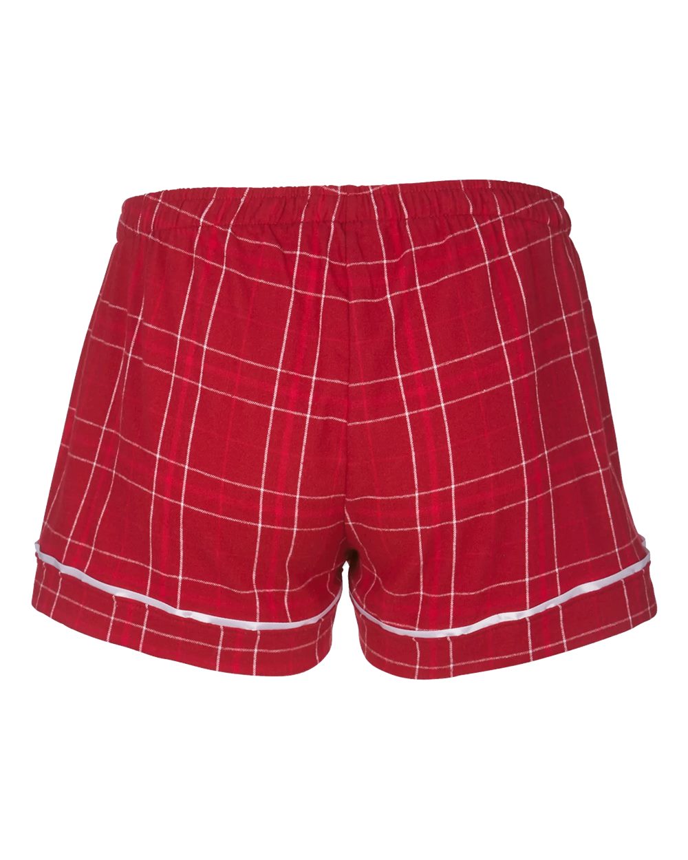 Women's Flannel Shorts - Back - B14403701 - Crimson Field Day Plaid