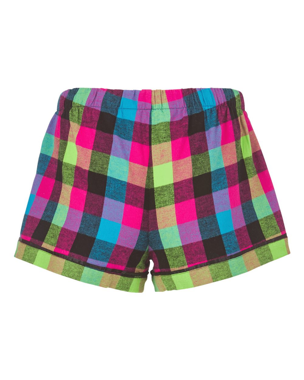 Women's Flannel Shorts - Back - B14403981 - Neon Buffalo