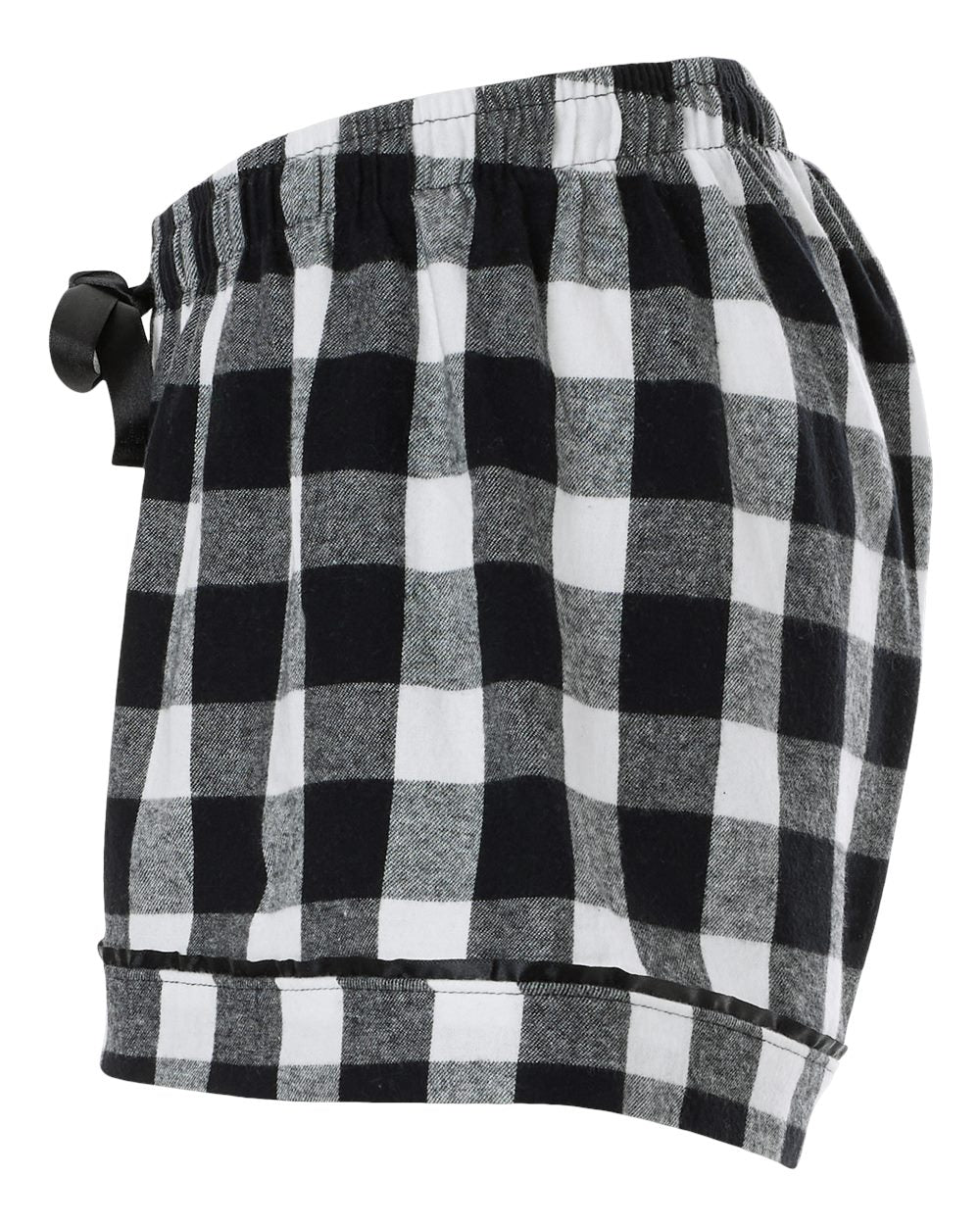 Women's Flannel Shorts - DirectSide - B14403501 - Black/ White Buffalo Plaid