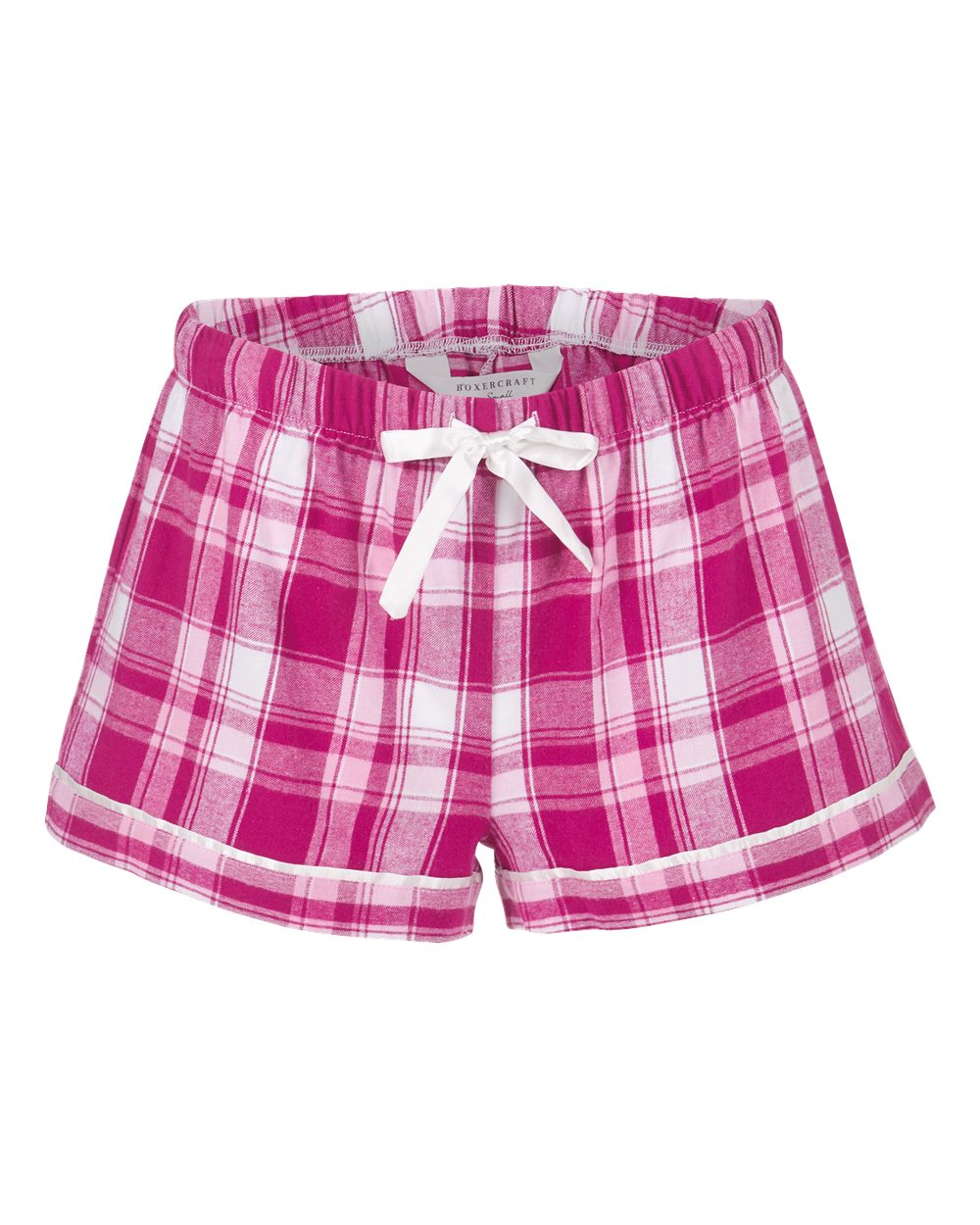 Women's Flannel Shorts - Front - B14403101 - Orchid Sophia Plaid