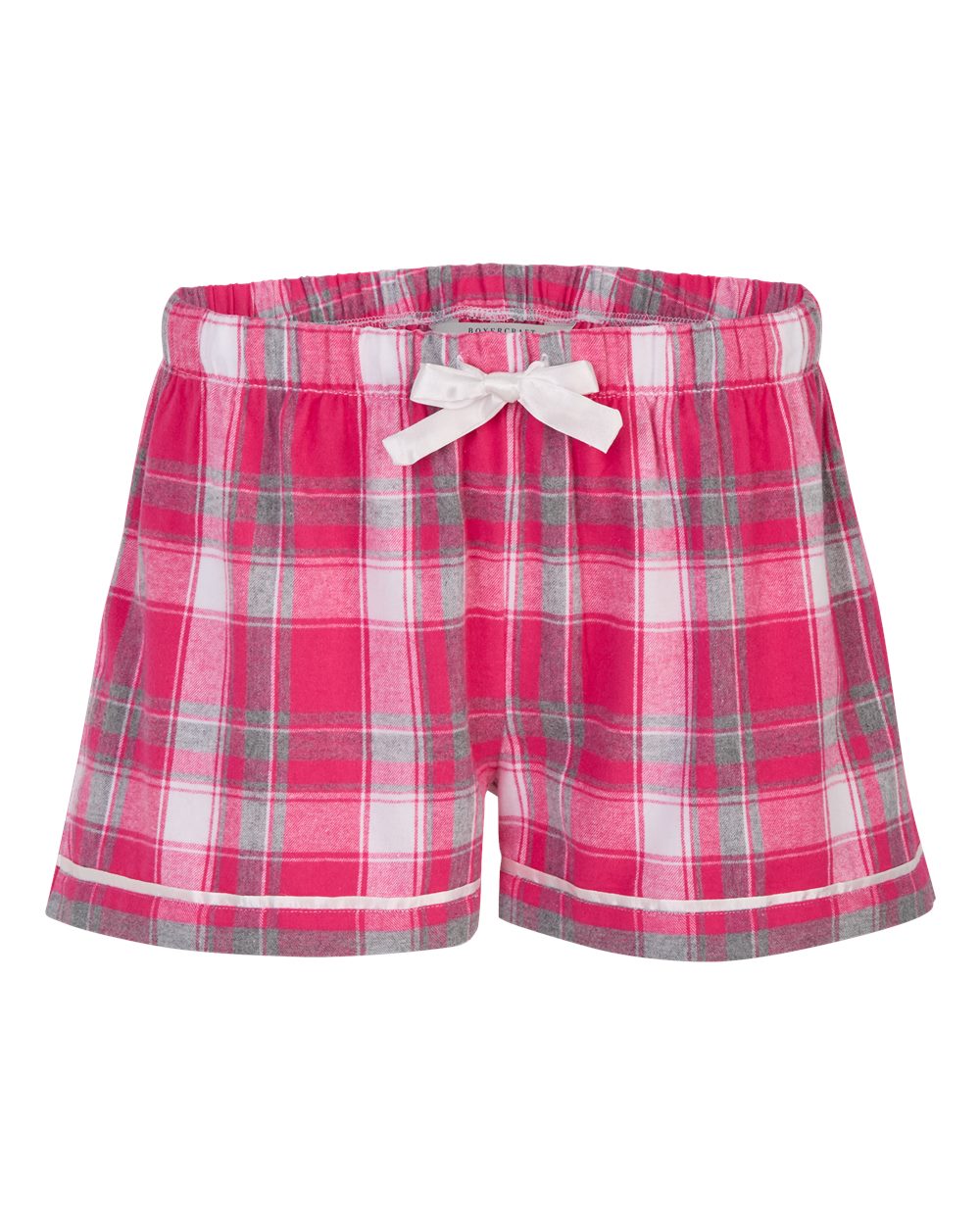 Women's Flannel Shorts - Front - B14403551 - Pink Sophia Plaid