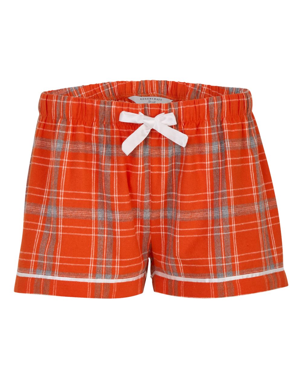 Women's Flannel Shorts - Front - B14403571 - Burnt Orange Kingston Plaid