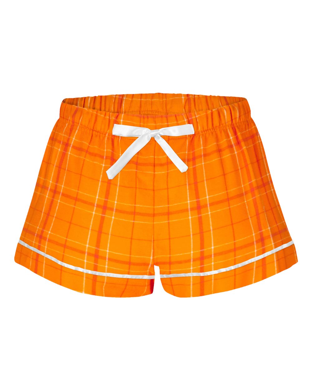 Women's Flannel Shorts - Front - B14403661 - Orange Field Day Plaid