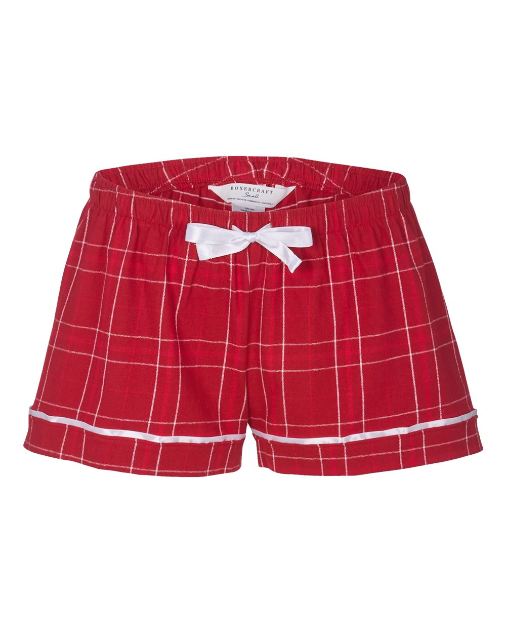Women's Flannel Shorts - Front - B14403701 - Crimson Field Day Plaid