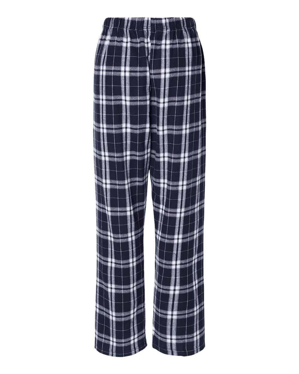 Women's Haley Flannel Pants - Back - B14603191 - Navy/ Silver Plaid