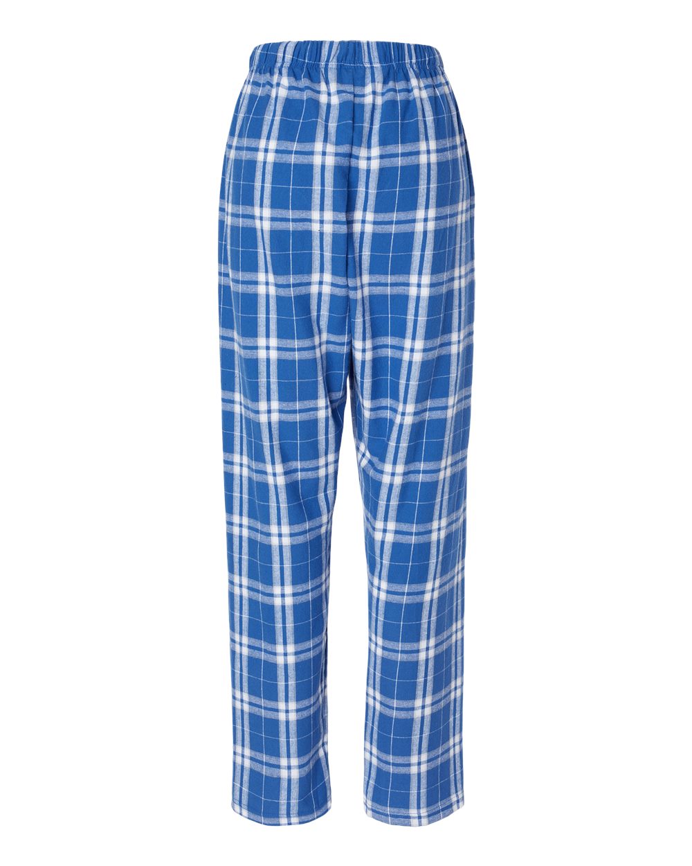 Women's Haley Flannel Pants - Back - B14603271 - Royal/ Silver Plaid