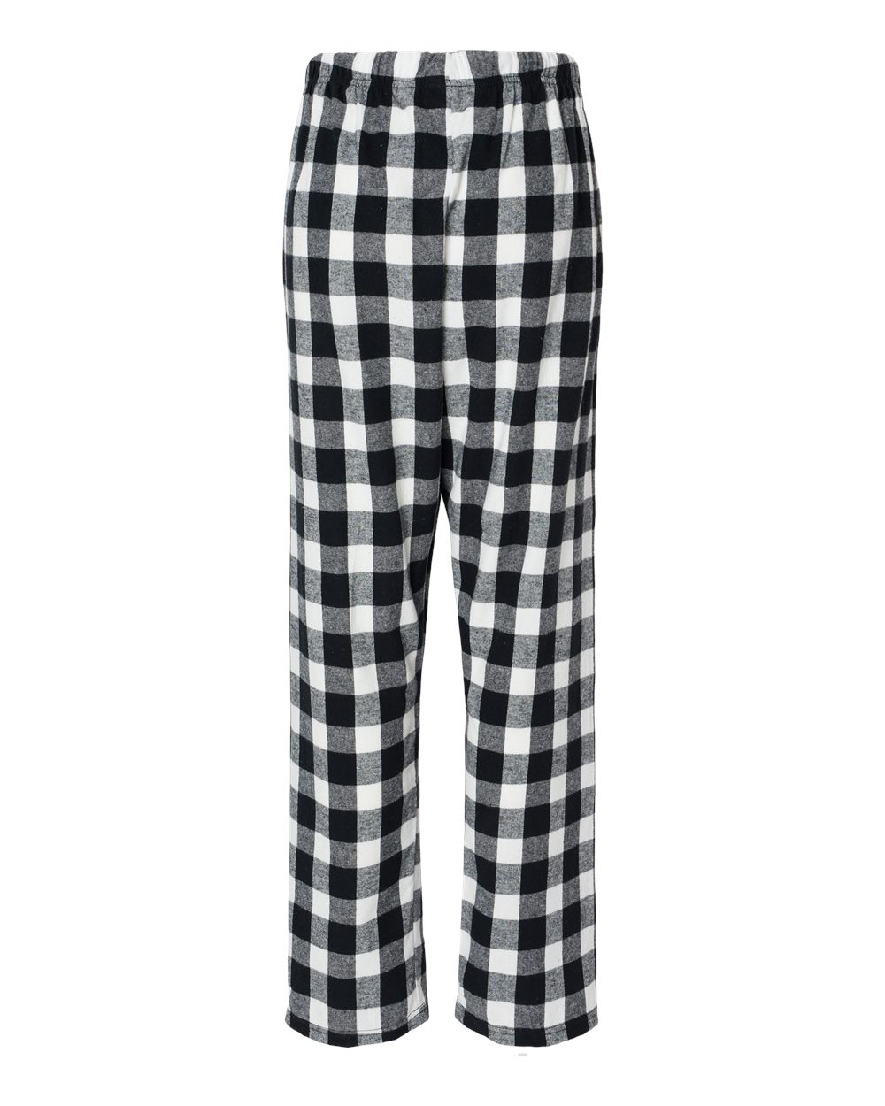 Women's Haley Flannel Pants - Back - B14603501 - Black/ White Buffalo Plaid