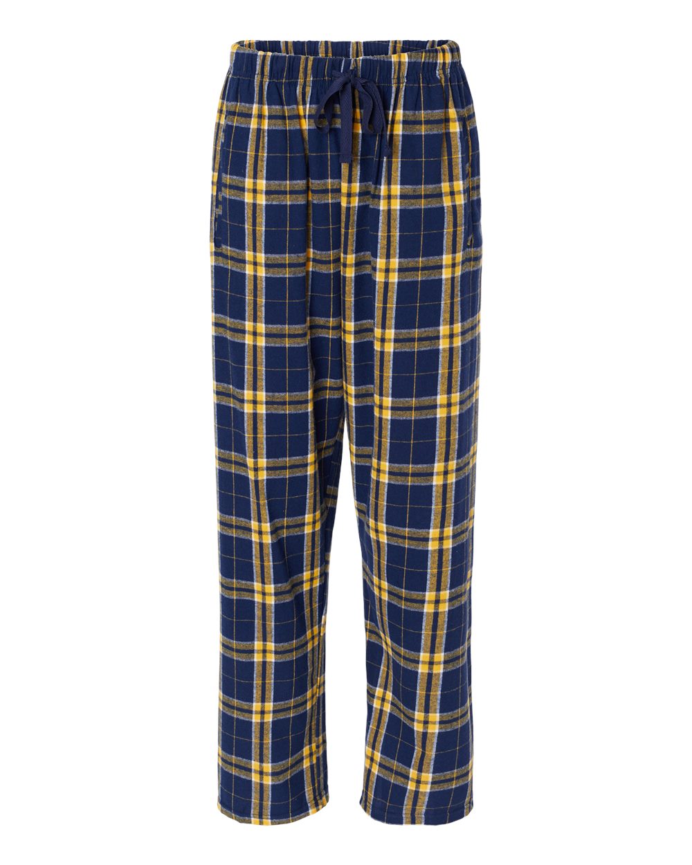 Women's Haley Flannel Pants - Front - B14603181 - Navy/ Gold