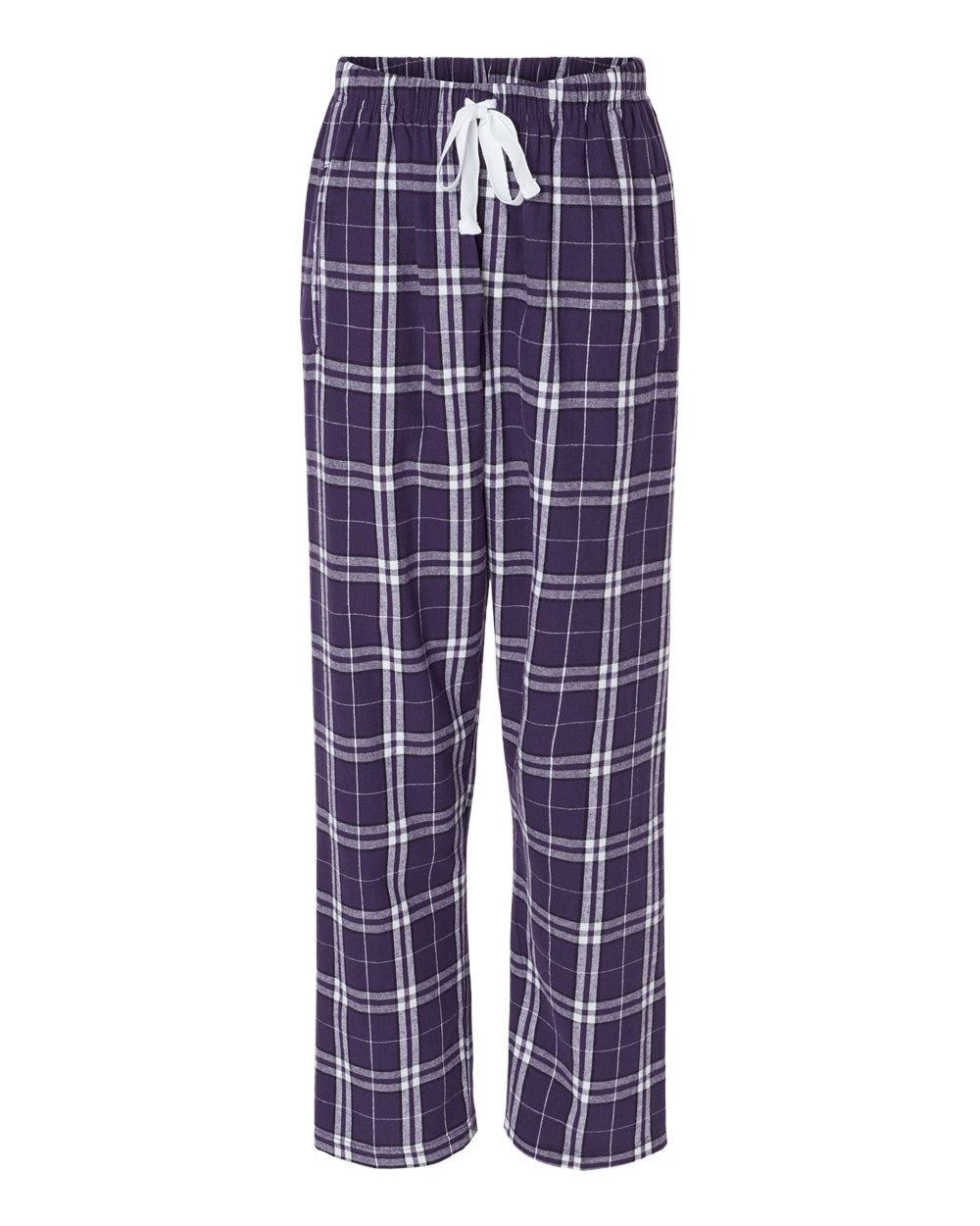 Women's Haley Flannel Pants - Front - B14603221 - Purple/ White Plaid