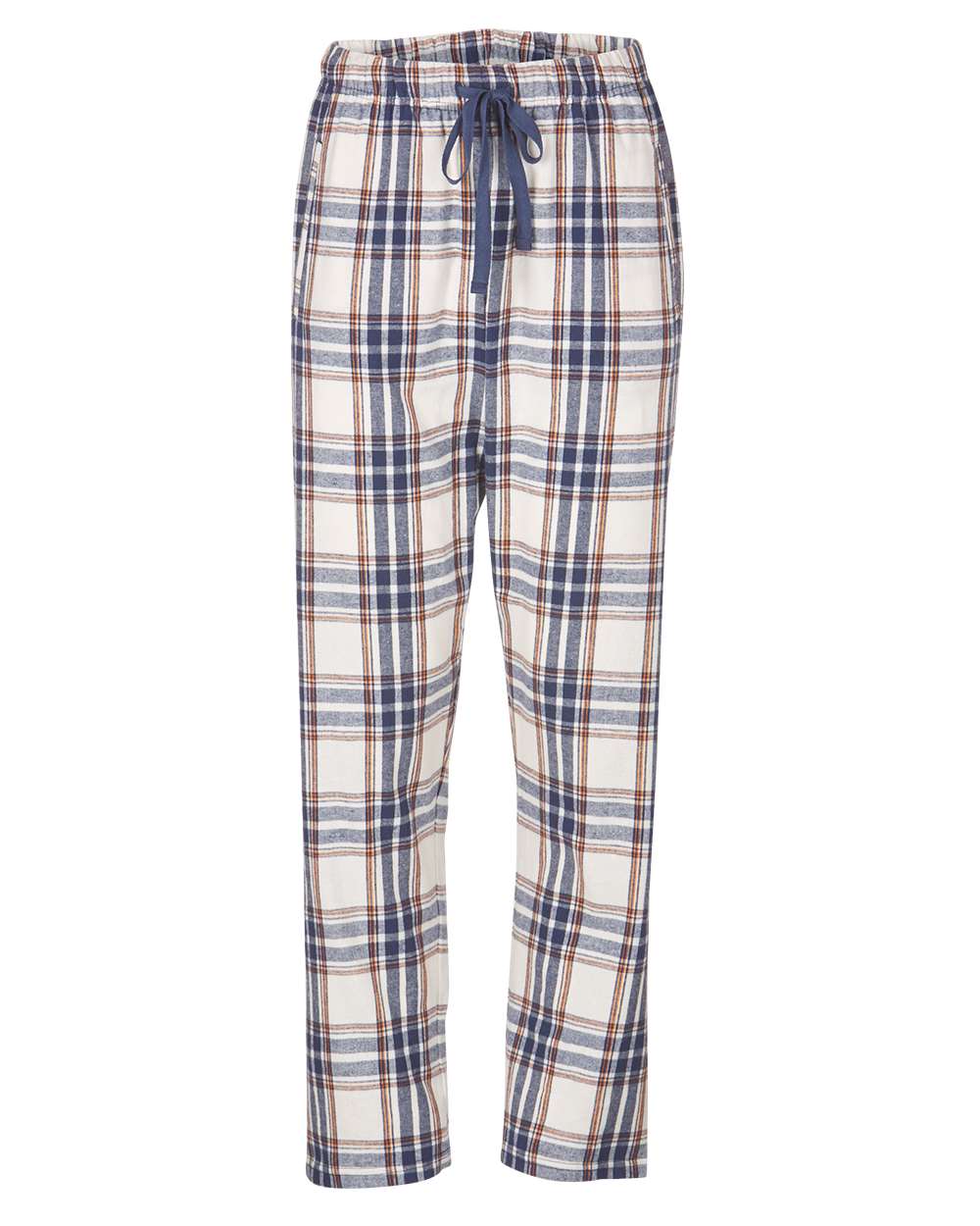 Women's Haley Flannel Pants - Front - B14603241 - Natural Indigo Plaid
