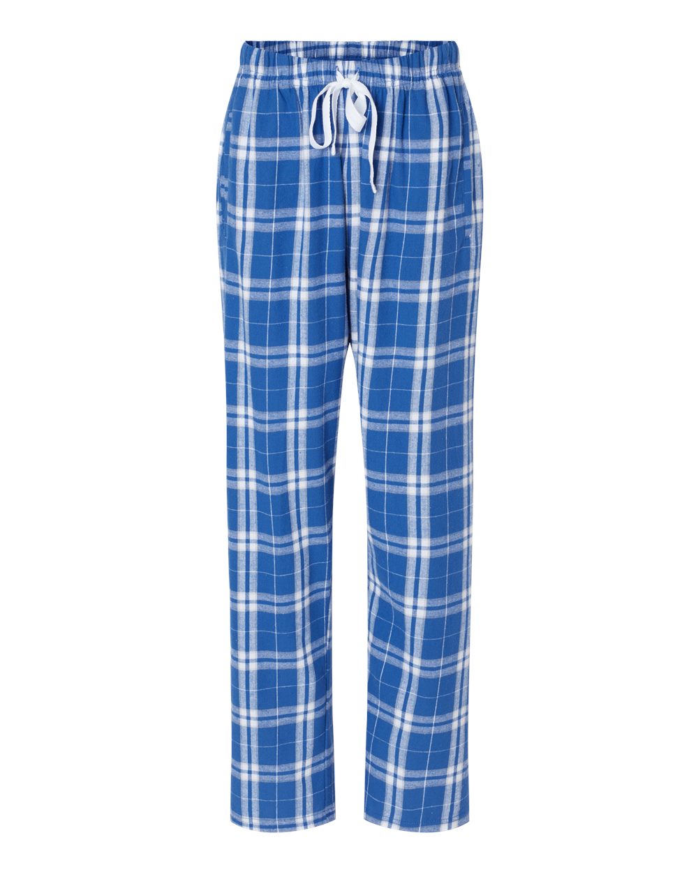 Women's Haley Flannel Pants - Front - B14603271 - Royal/ Silver Plaid