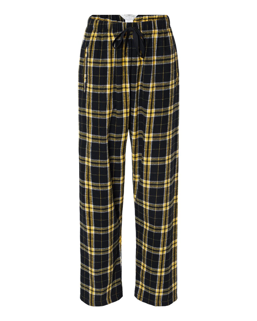Women's Haley Flannel Pants - Front - B14603281 - Black/ Gold