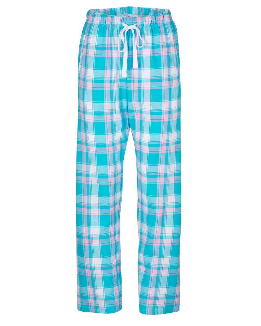 Women's Haley Flannel Pants - Front - B14603301 - Teal Sophia Plaid