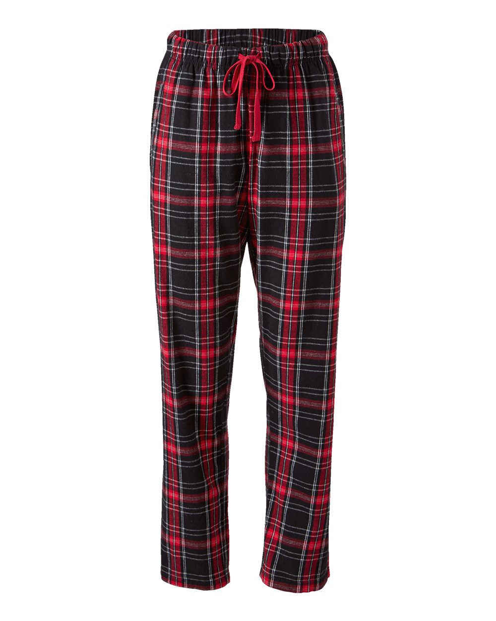Women's Haley Flannel Pants - Front - B14603391 - Black/ Red Kingston Plaid