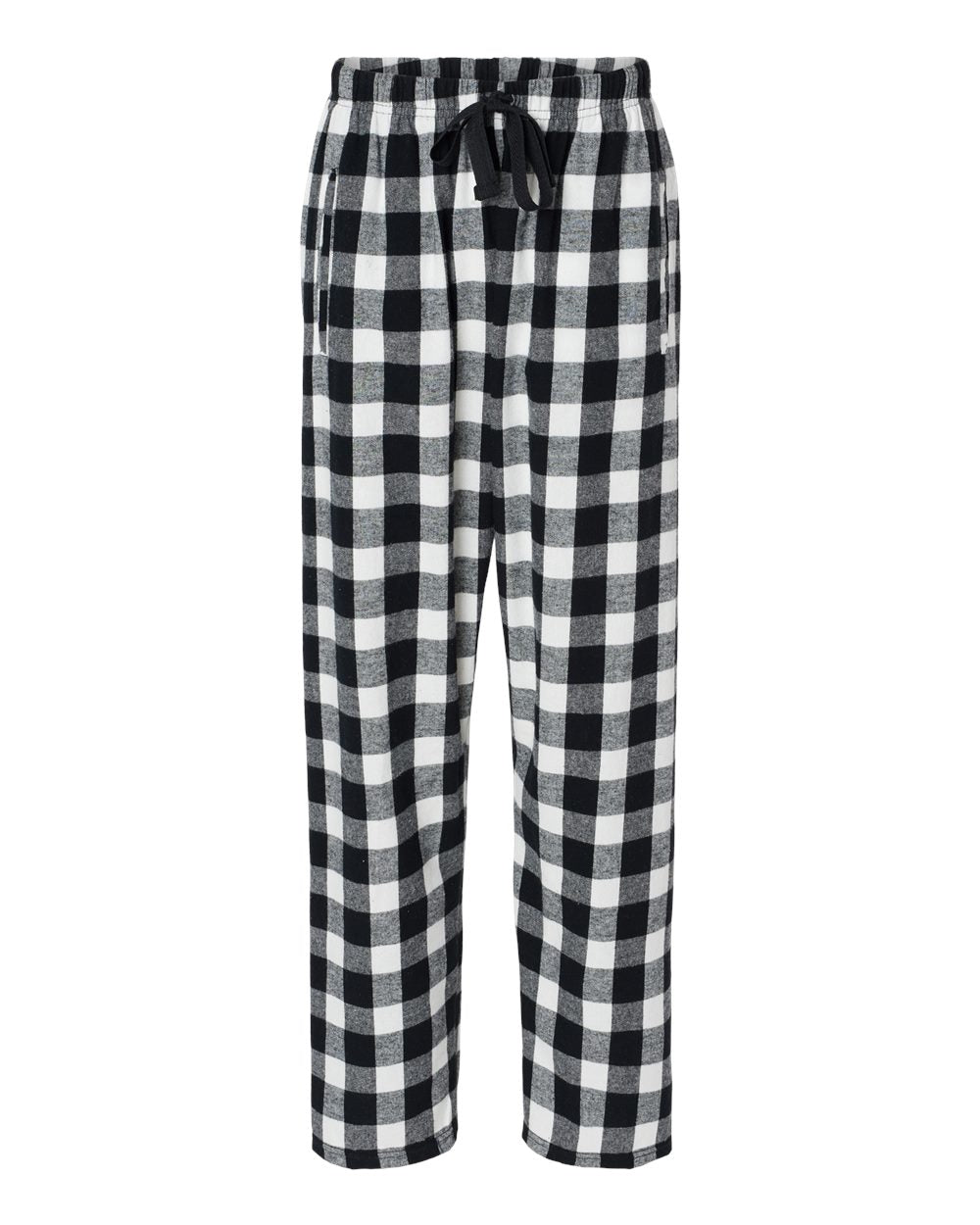 Women's Haley Flannel Pants - Front - B14603501 - Black/ White Buffalo Plaid