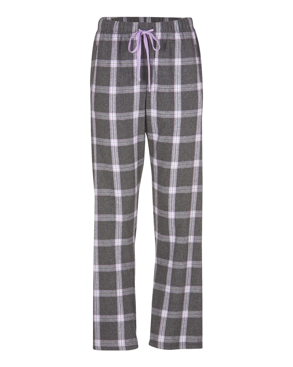 Women's Haley Flannel Pants - Front - B14603593 - Charcoal Lavender Tomboy Plaid