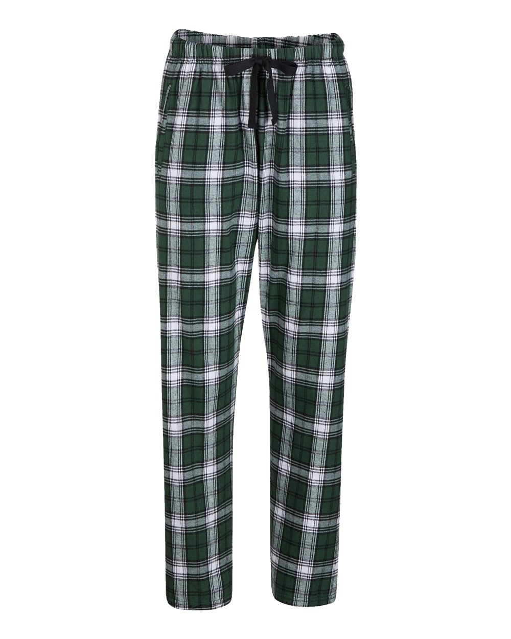 Women's Haley Flannel Pants - Front - B14603921 - Green/ White Plaid