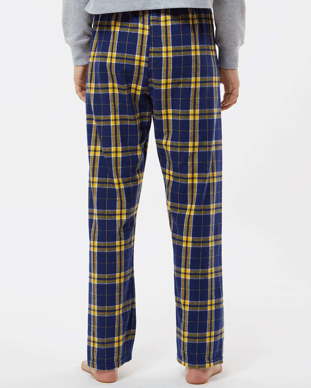 Women's Haley Flannel Pants - OnModelBack - B14603181 - Navy/ Gold