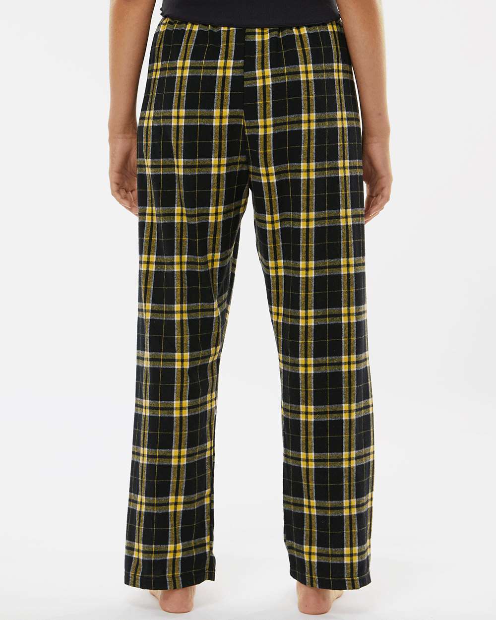 Women's Haley Flannel Pants - OnModelBack - B14603281 - Black/ Gold